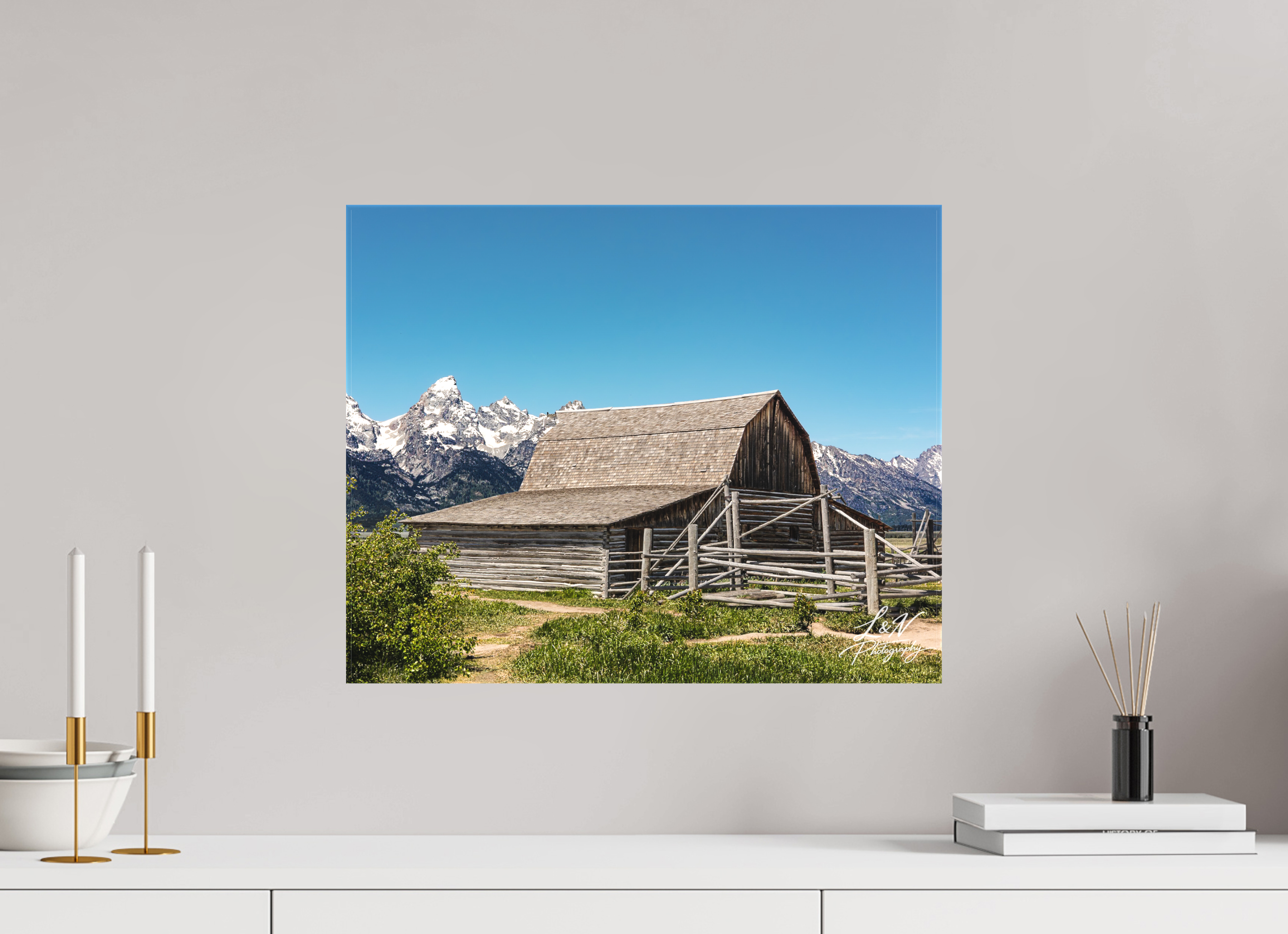 20 x 16″, Matte Canvas on Stretcher Frame The Moulton Barn
