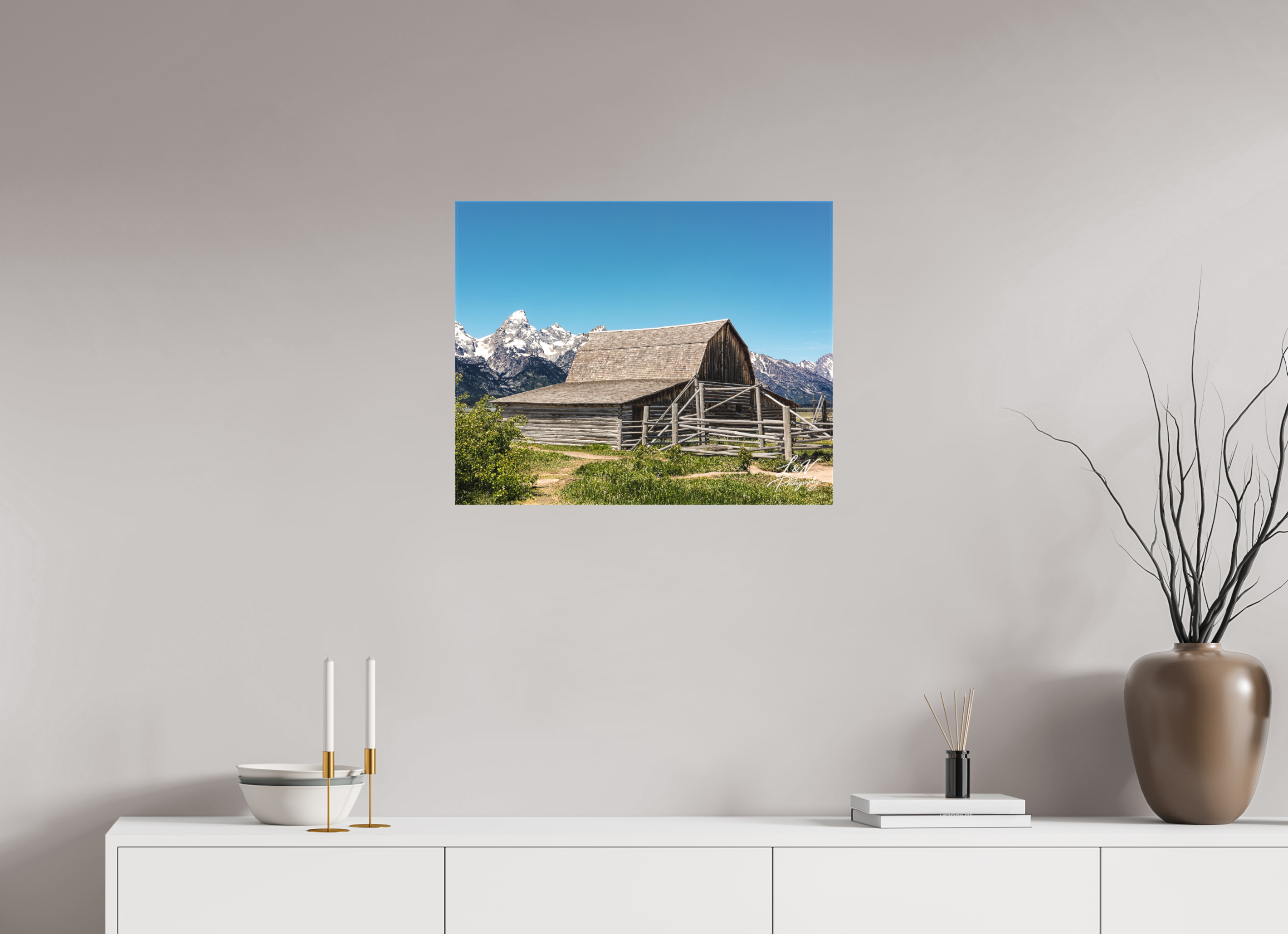25 x 20″, Matte Canvas on Stretcher Frame The Moulton Barn