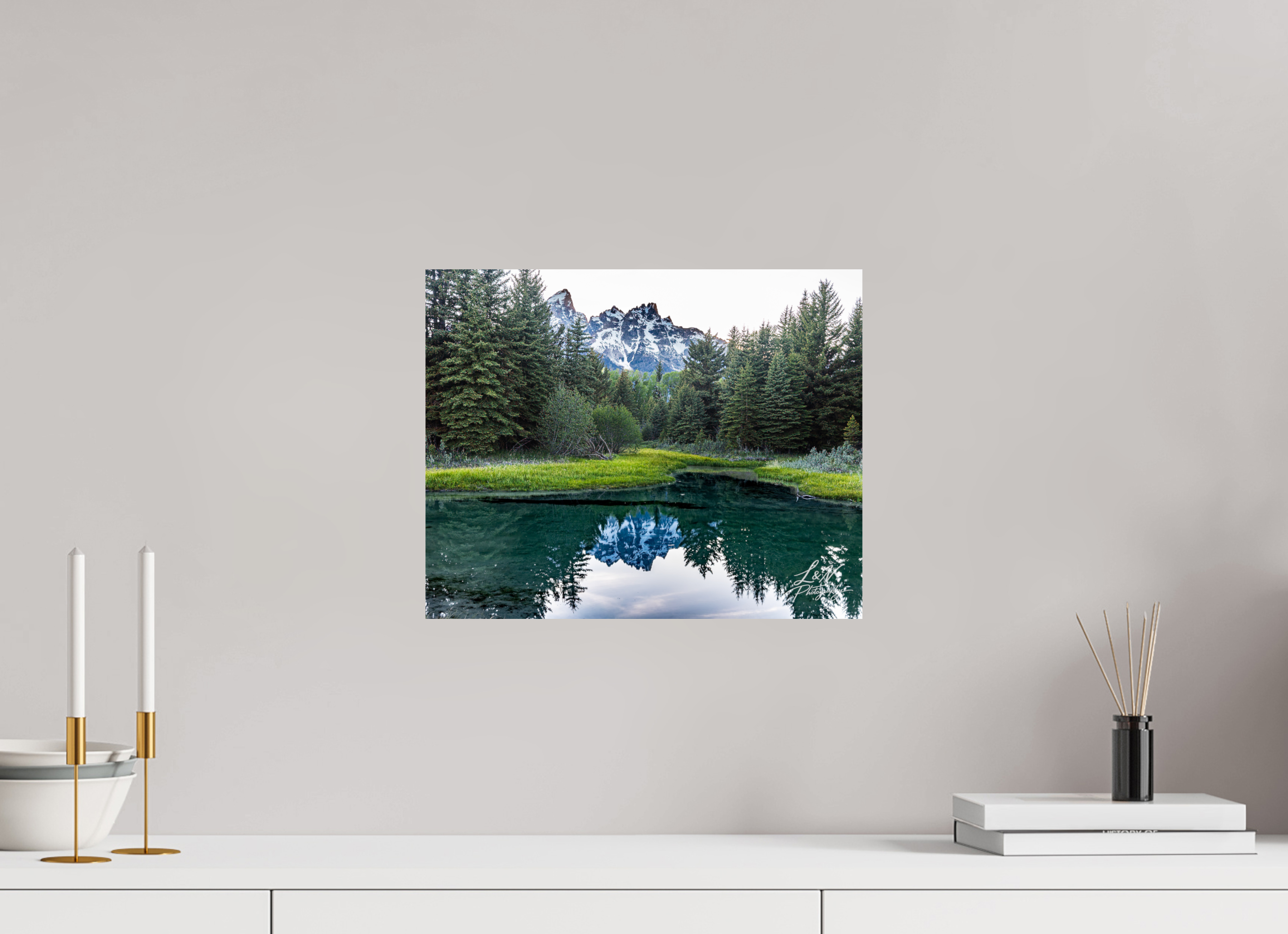 15 x 12″, Photo Print on Aluminum Backing Emerald Reflection