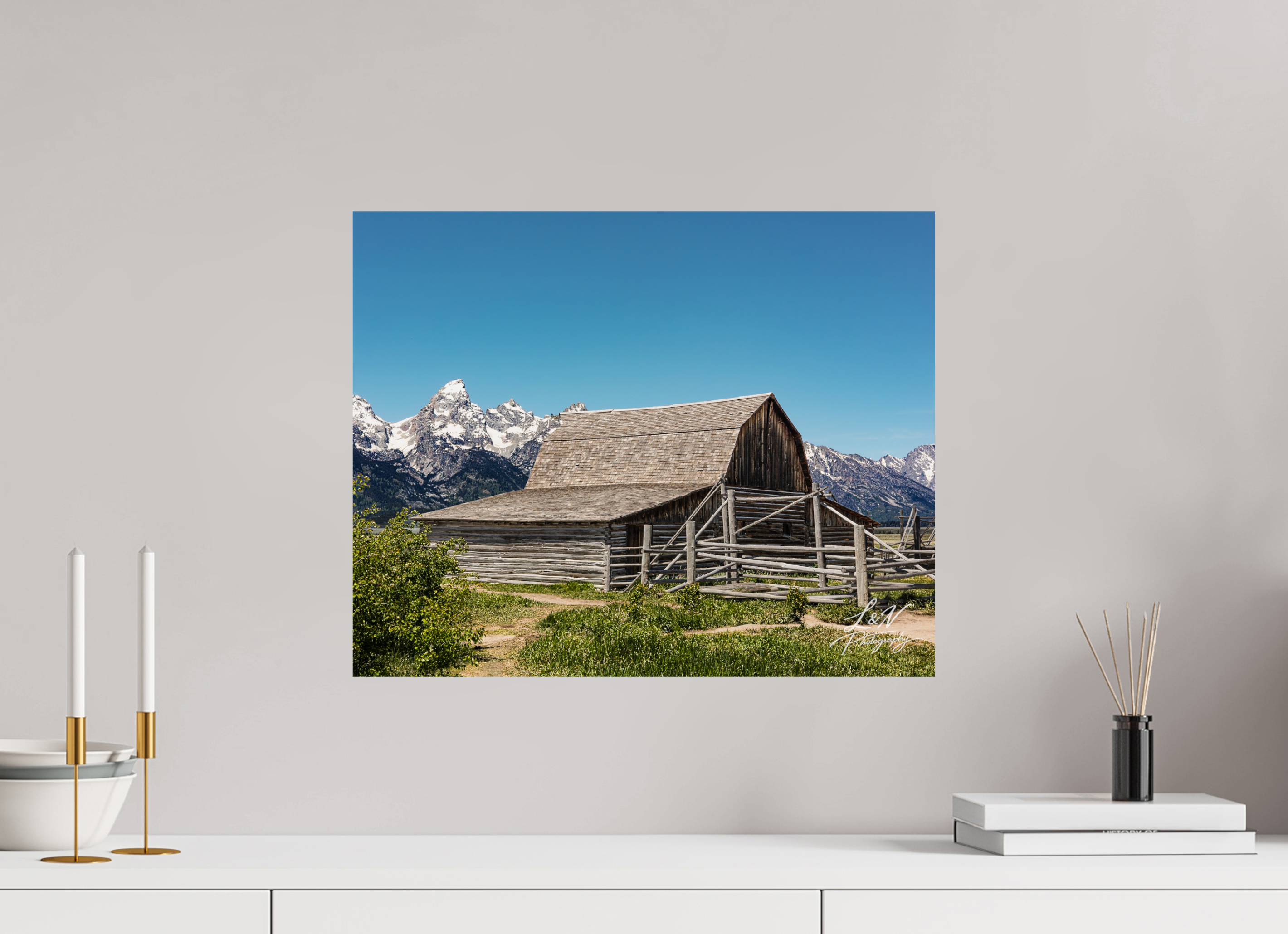 20 x 16″, Photo Print on Aluminum Backing The Moulton Barn