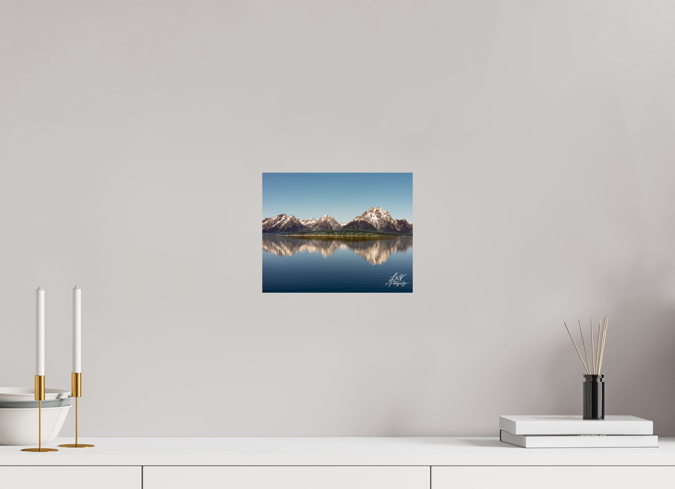 10 x 8″, Photo Print On Fuji Crystal DP II Mirror of the Tetons