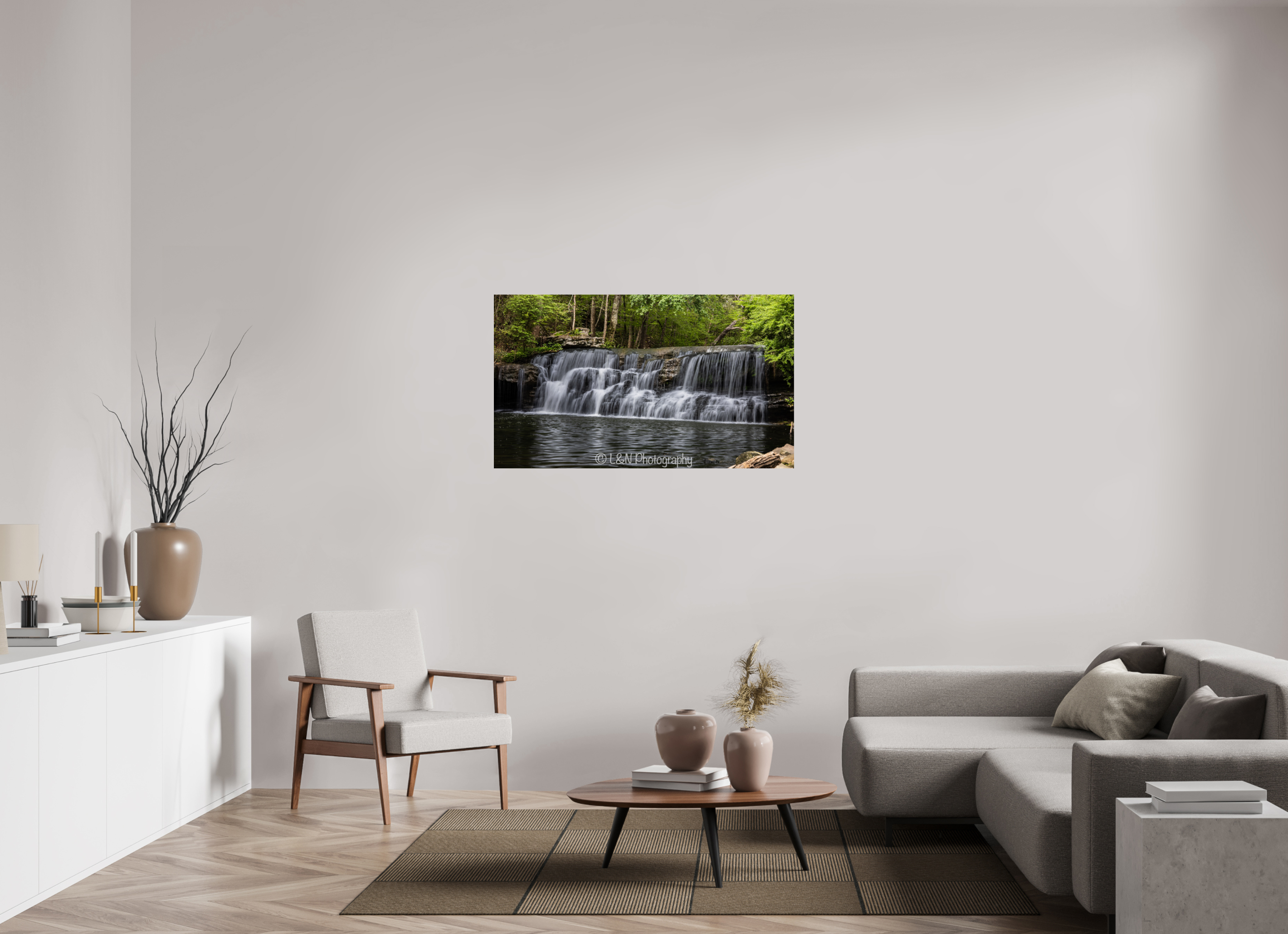 48.3 x 28″, Photo Print On Fuji Crystal DP II Mardis Mills Falls