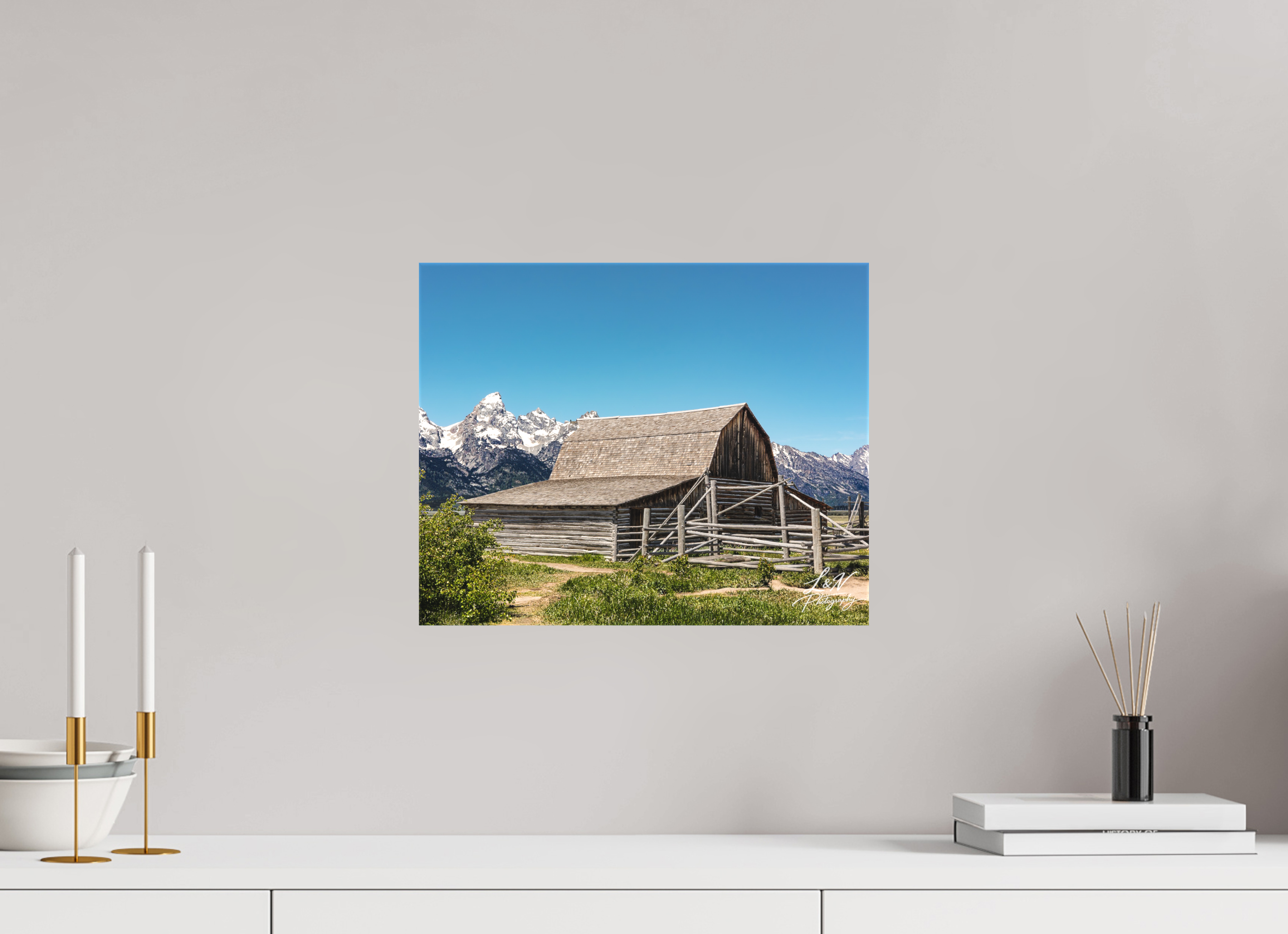 15 x 12″, Matte Canvas on Stretcher Frame The Moulton Barn