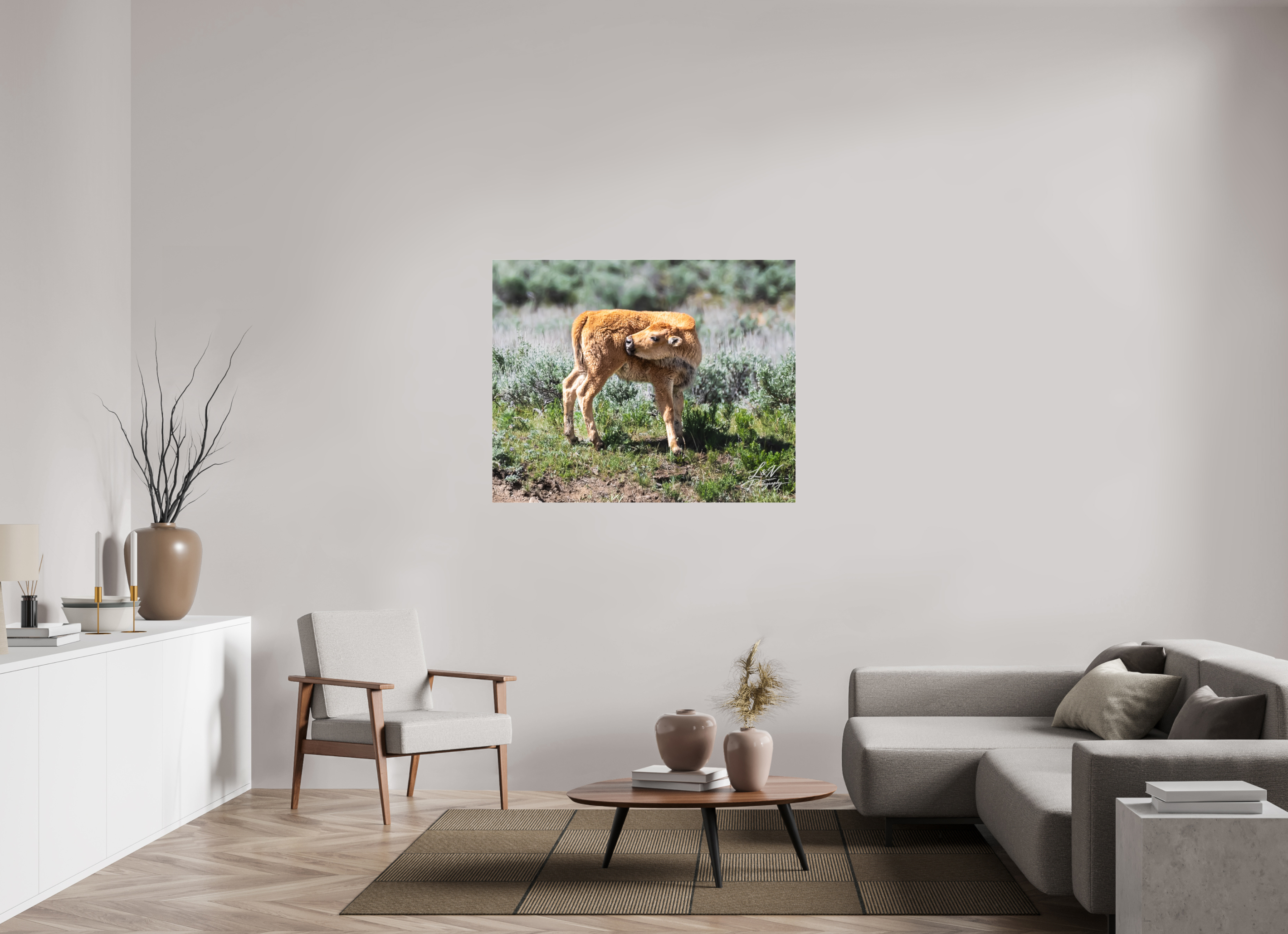 48.7 x 39″, Photo Print Under Acrylic Glass Looking Back