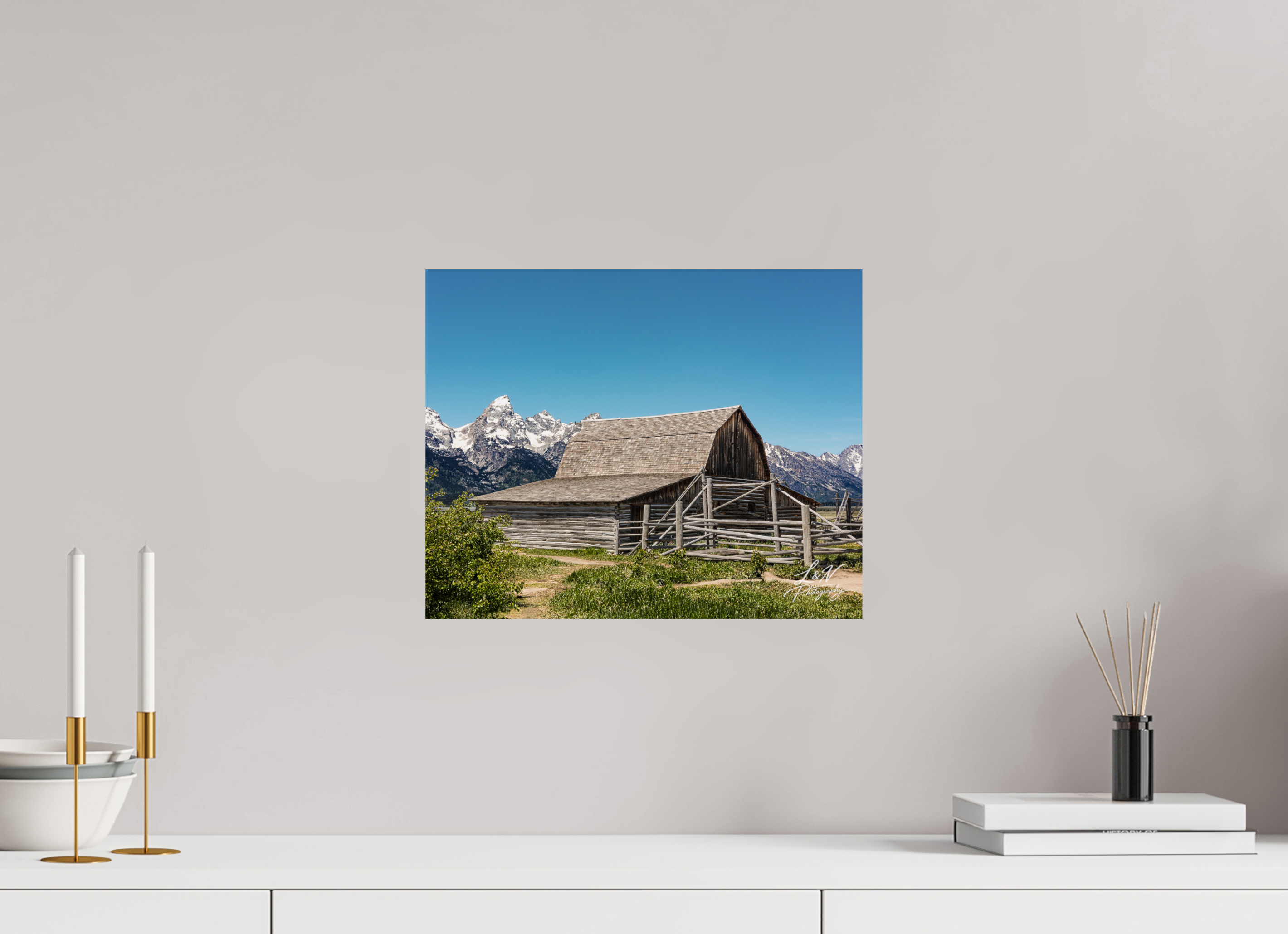 15 x 12″, Photo Print on Aluminum Backing The Moulton Barn