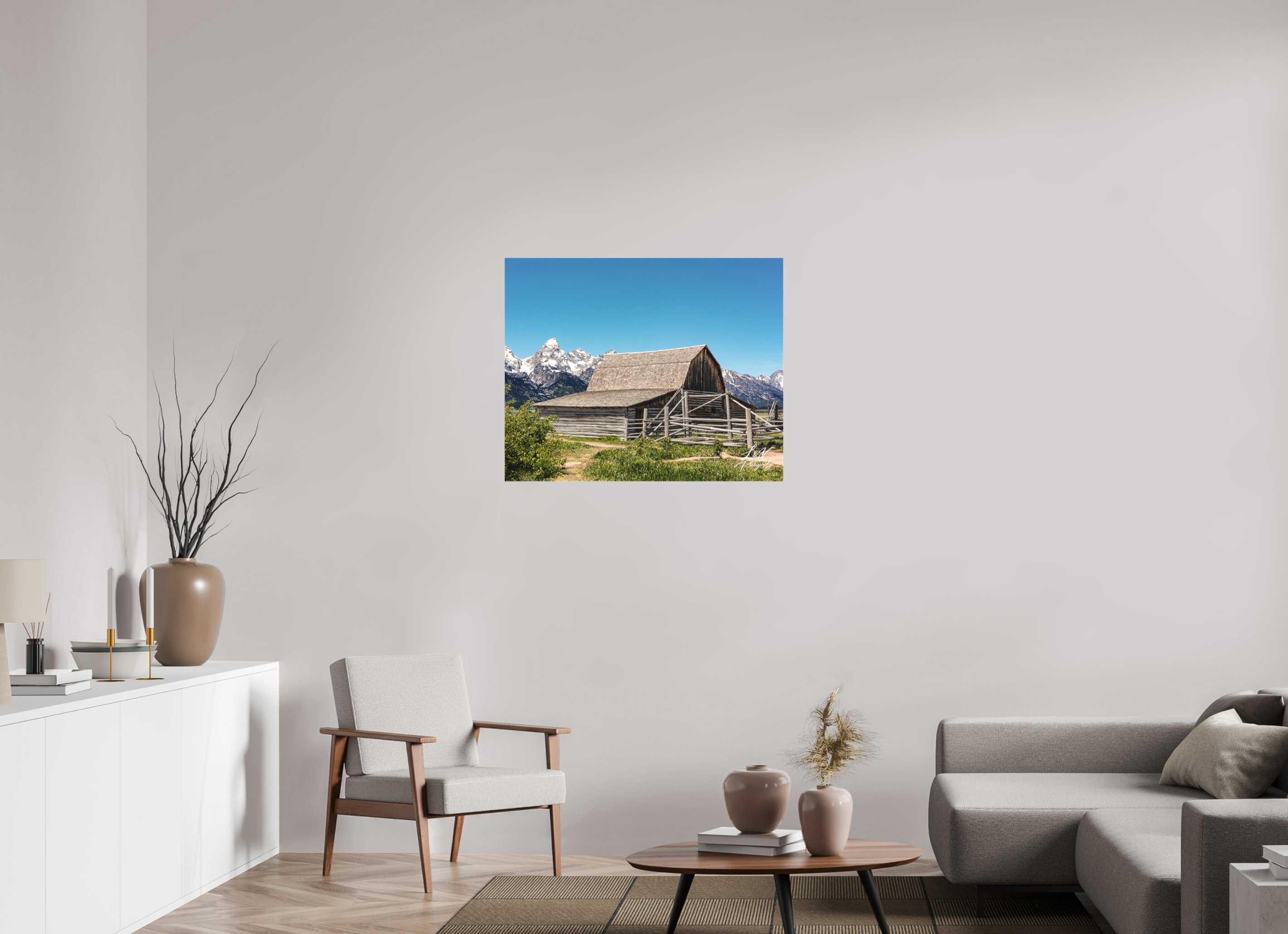 35 x 28″, Matte Canvas on Stretcher Frame The Moulton Barn