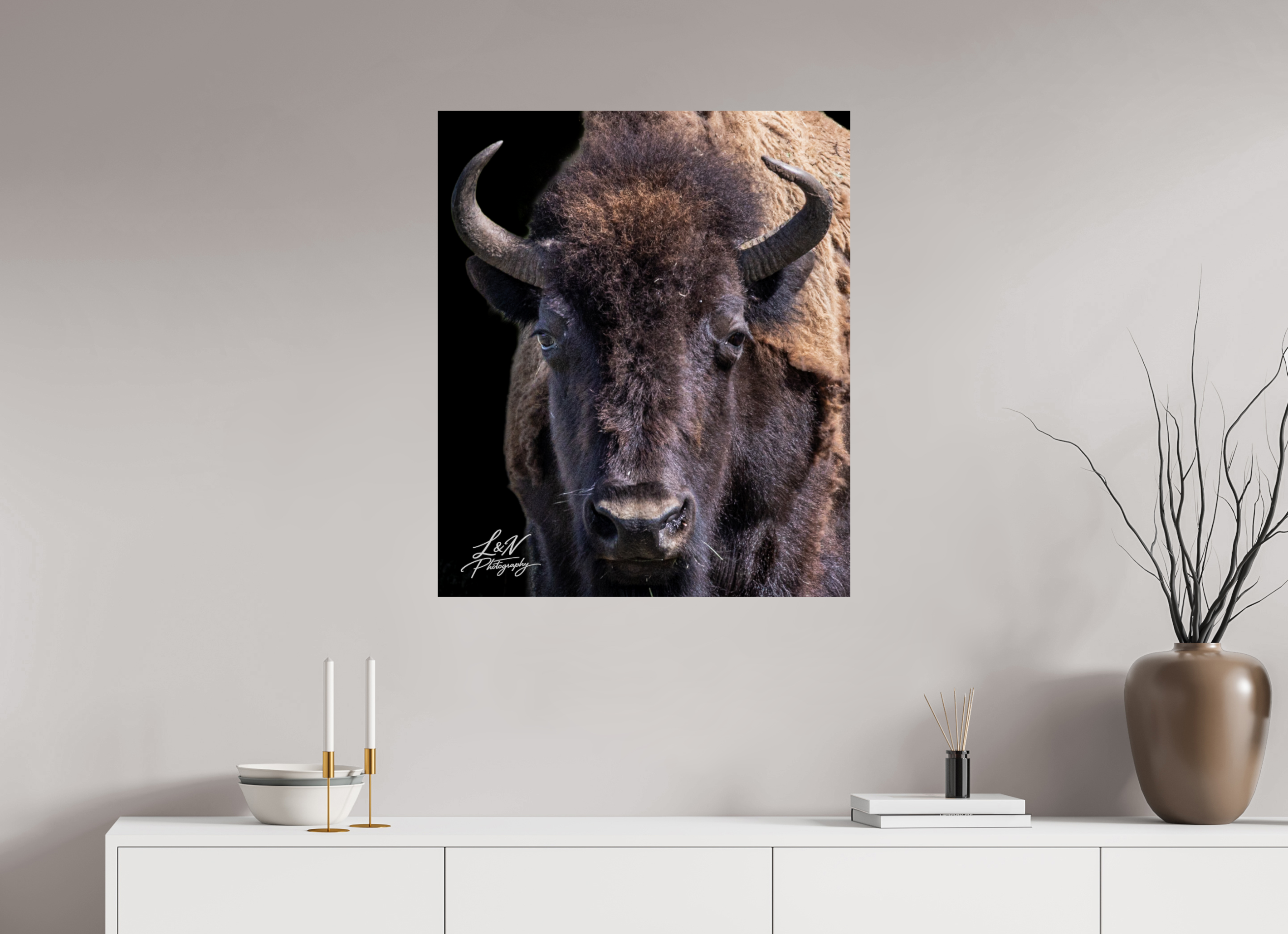 28 x 33″, Photo Print On Fuji Crystal DP II Yellowstone Bison