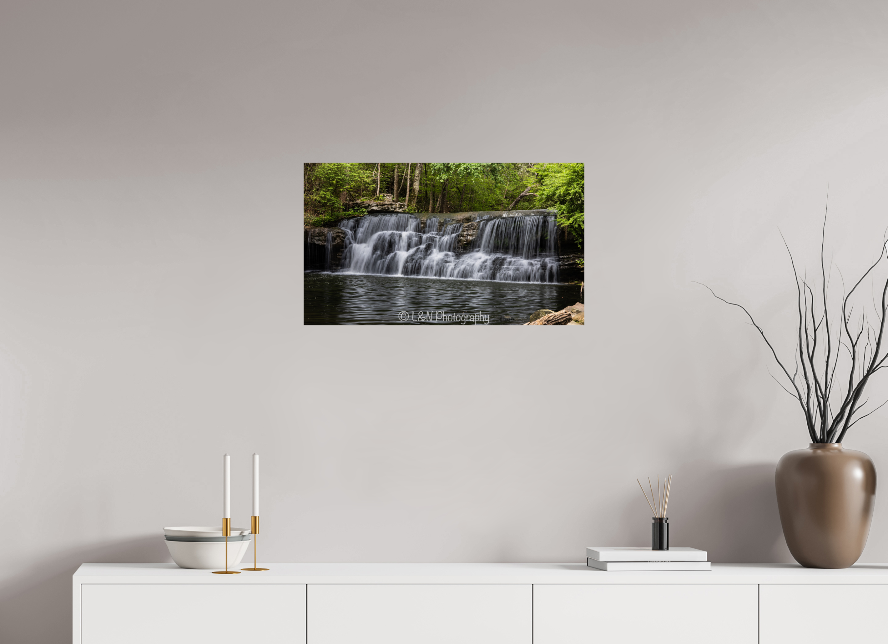 27.6 x 16″, Photo Print On Fuji Crystal DP II Mardis Mills Falls