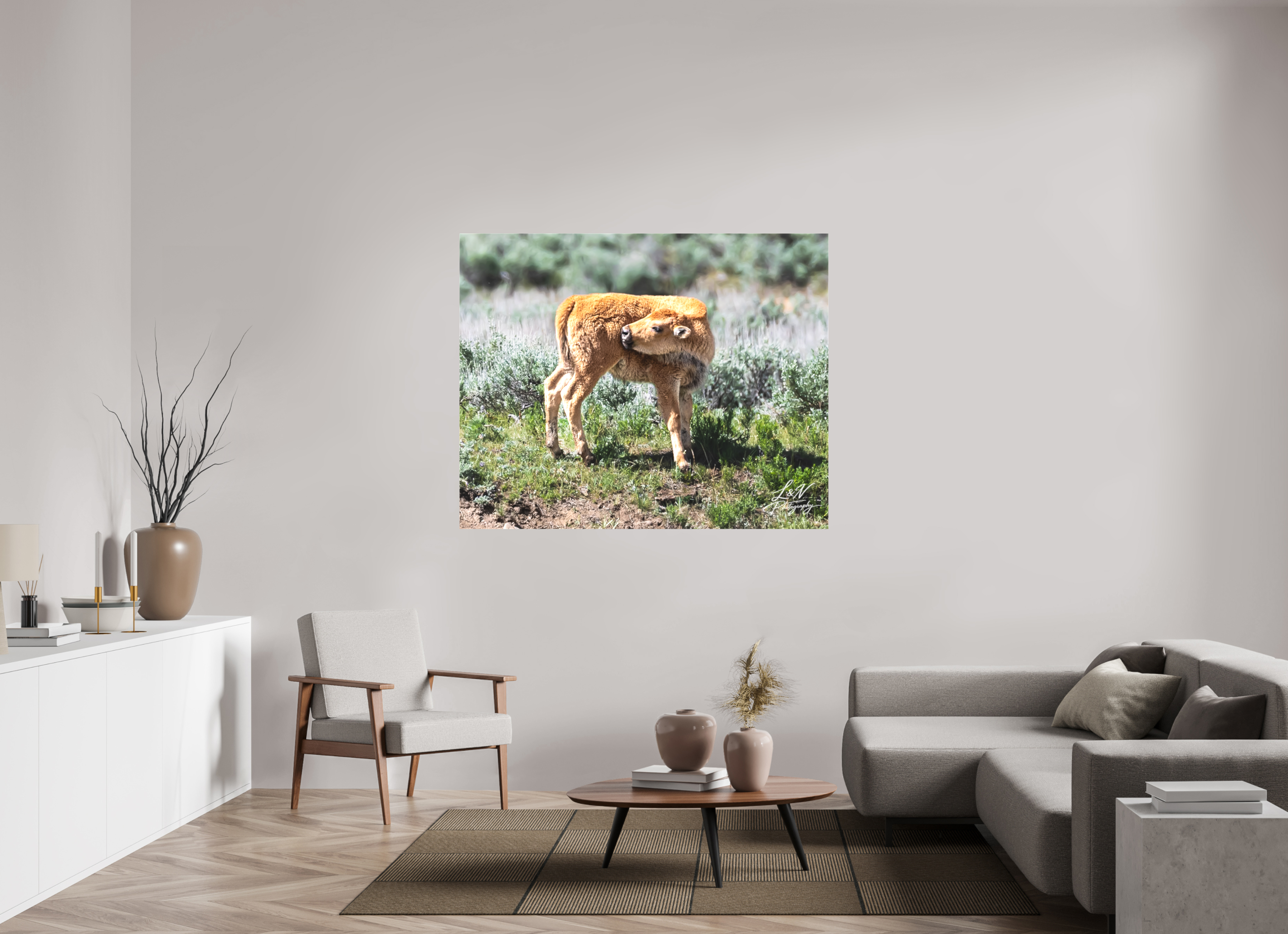 58.8 x 47″, Matte Canvas on Stretcher Frame Looking Back