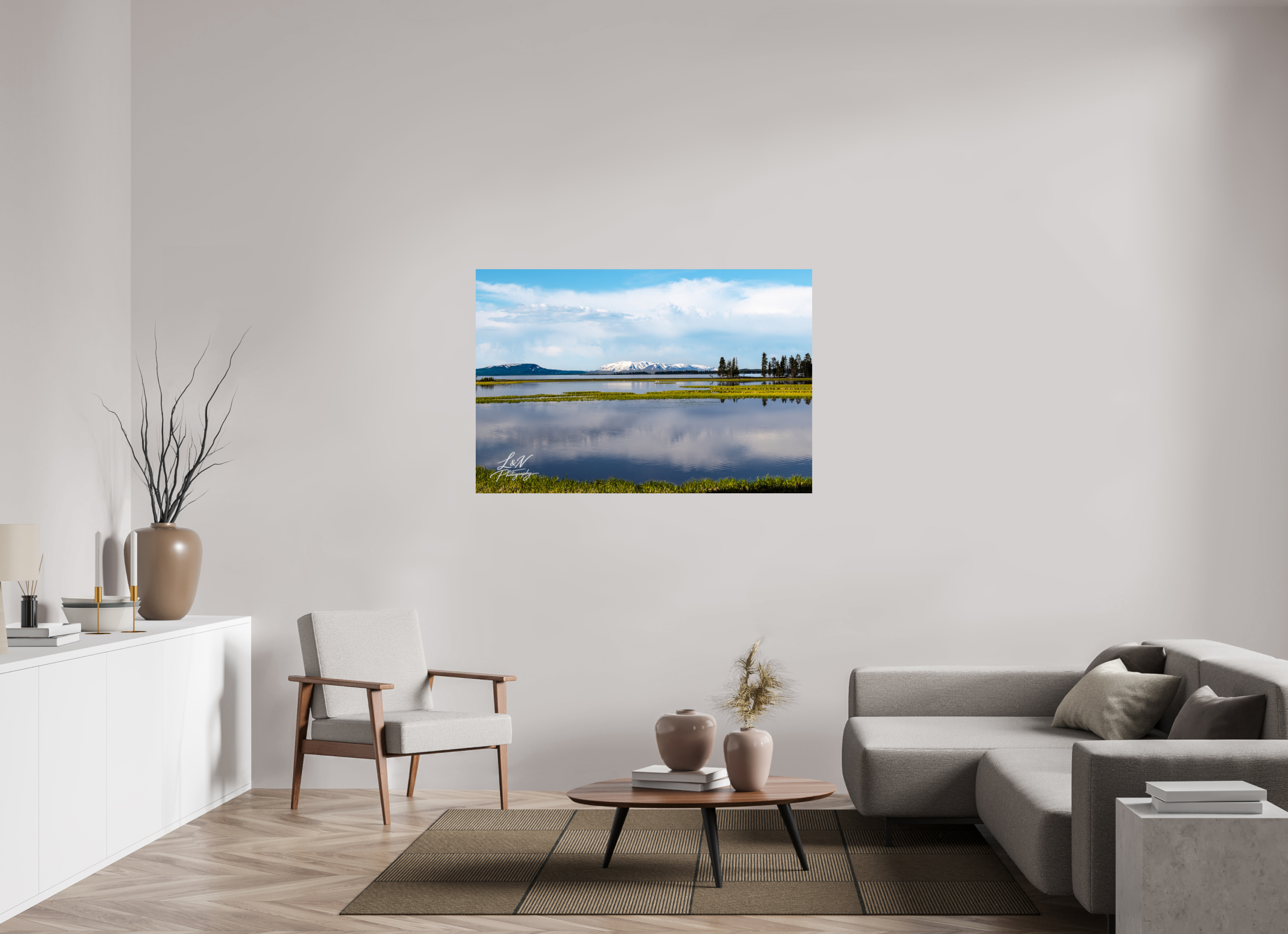54 x 36″, Photo Print on Aluminum Backing Yellowstone