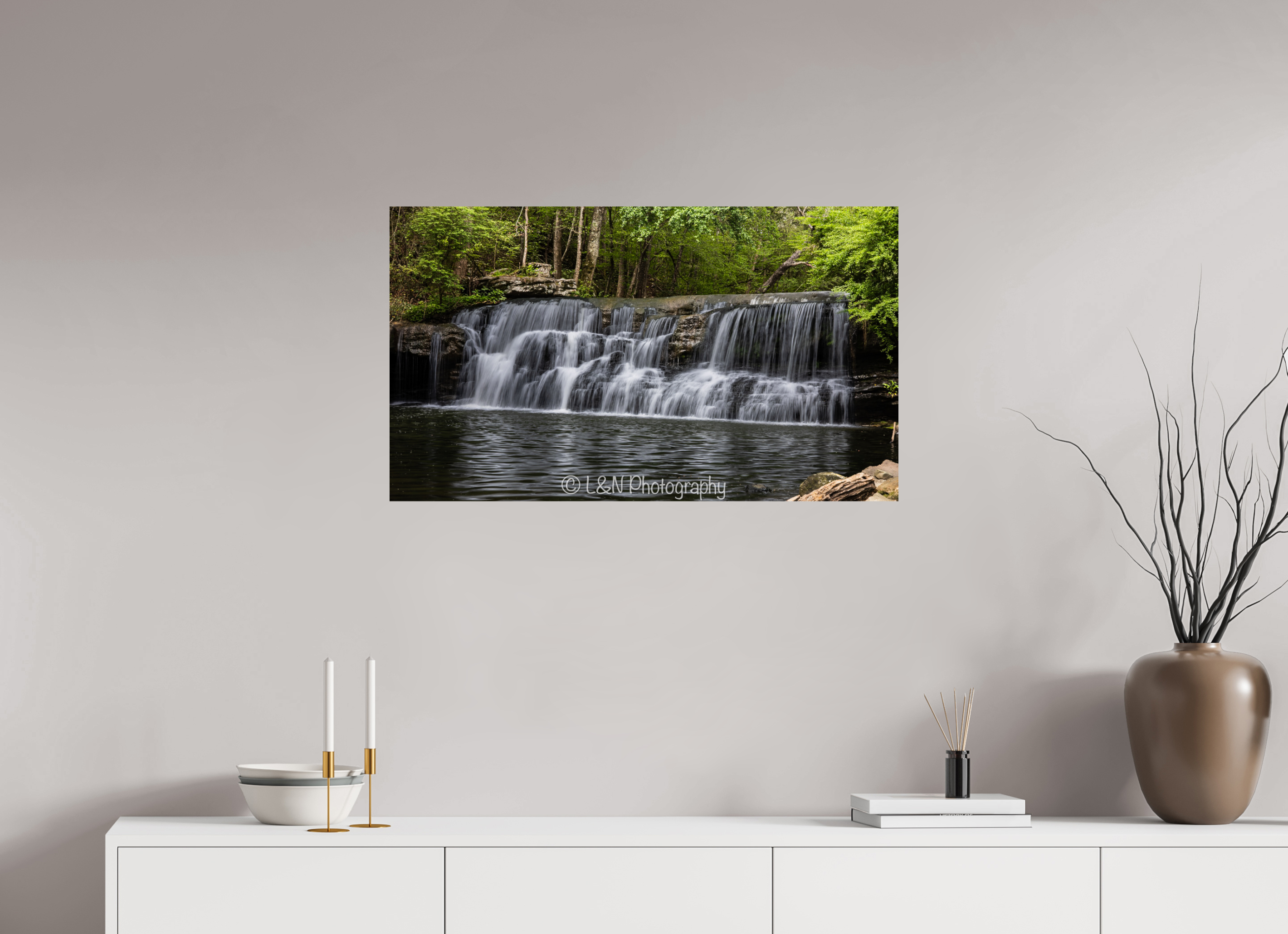 34.5 x 20″, Photo Print On Fuji Crystal DP II Mardis Mills Falls
