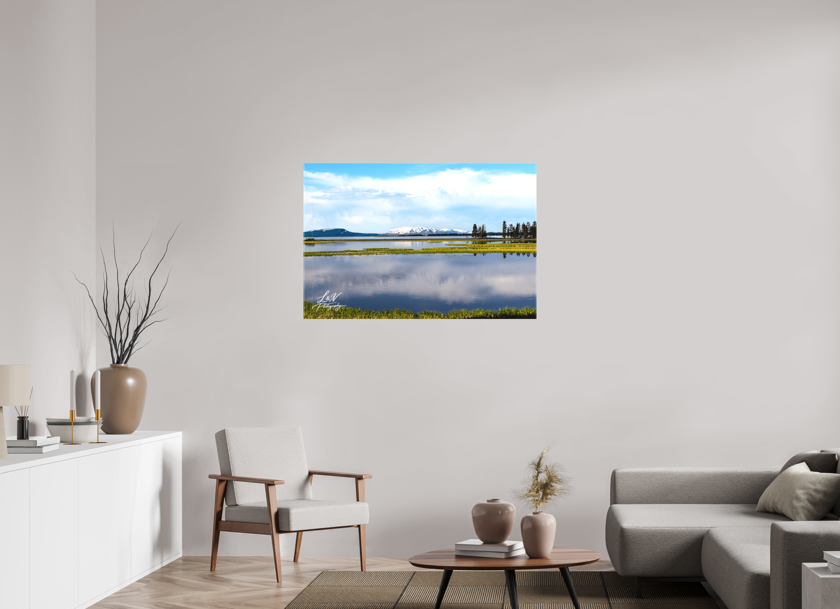 45 x 30″, Matte Canvas on Stretcher Frame Yellowstone